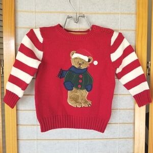 NEW Baby Christmas Sweater Cute Bear Size 6-9 Months